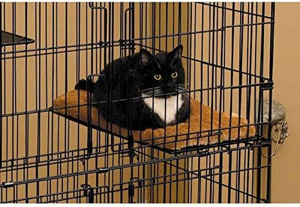 Plush Cat Bed, Fits Midwest Cat Playpen Model 130, Machine Washable, Small, Camel