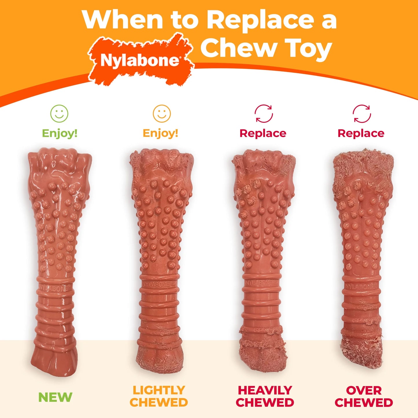 Power Chew Original Bone Dog Toy, Dog Chew Toy, Bacon Flavor, X-Small, 1 Count