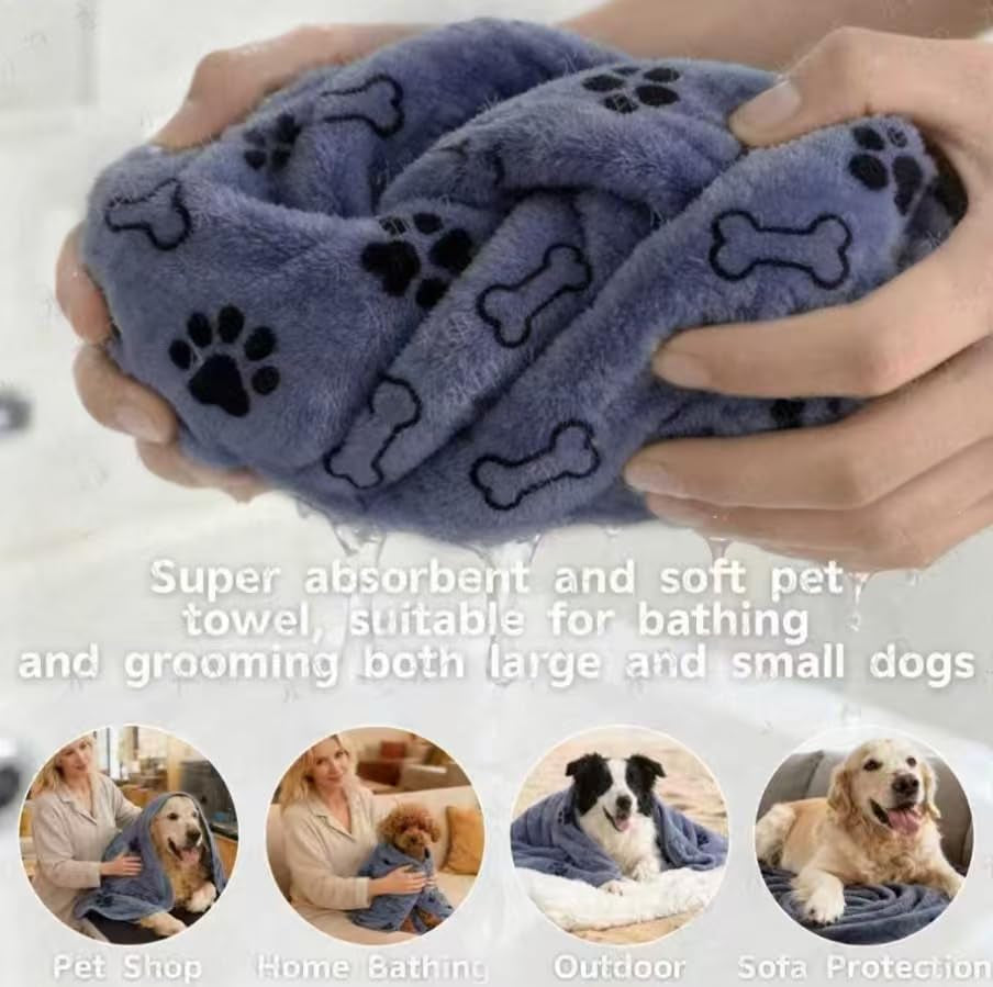 3PCS Dog Bath Supplies,Dog Bath Brush | Dog Washing Gloves | Dog Towel 40'' X 23.6'',Super Absorbent and Soft Pet Grooming Towel, Perfect Shower & Grooming Supplies for Dogs