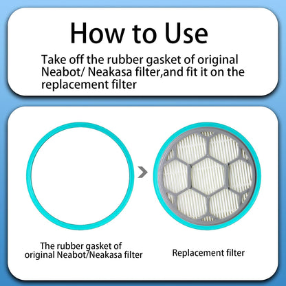 2 HEPA Filters & 10 Sponge Filters Replacement for Neakasa/Neabot P1 Pro Pet Grooming Kit & Vacuum
