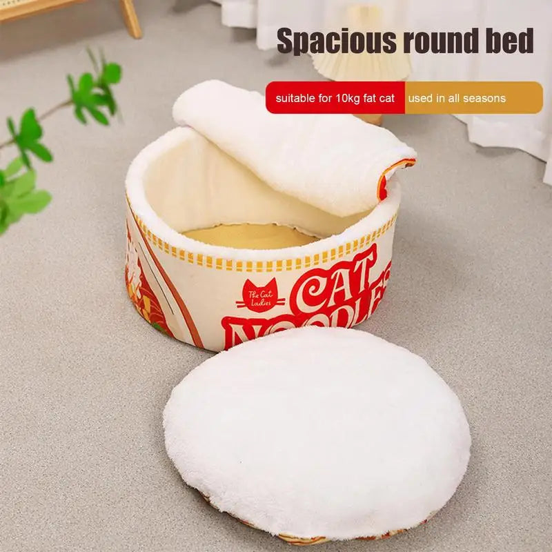 Noodle Shape Cat House Soft Sofa Noodle Nest House Creative Pet Kennel with Cover for Indoor Small Medium Large Cats