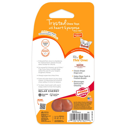 Power Chew Original Bone Dog Toy, Dog Chew Toy, Bacon Flavor, X-Small, 1 Count