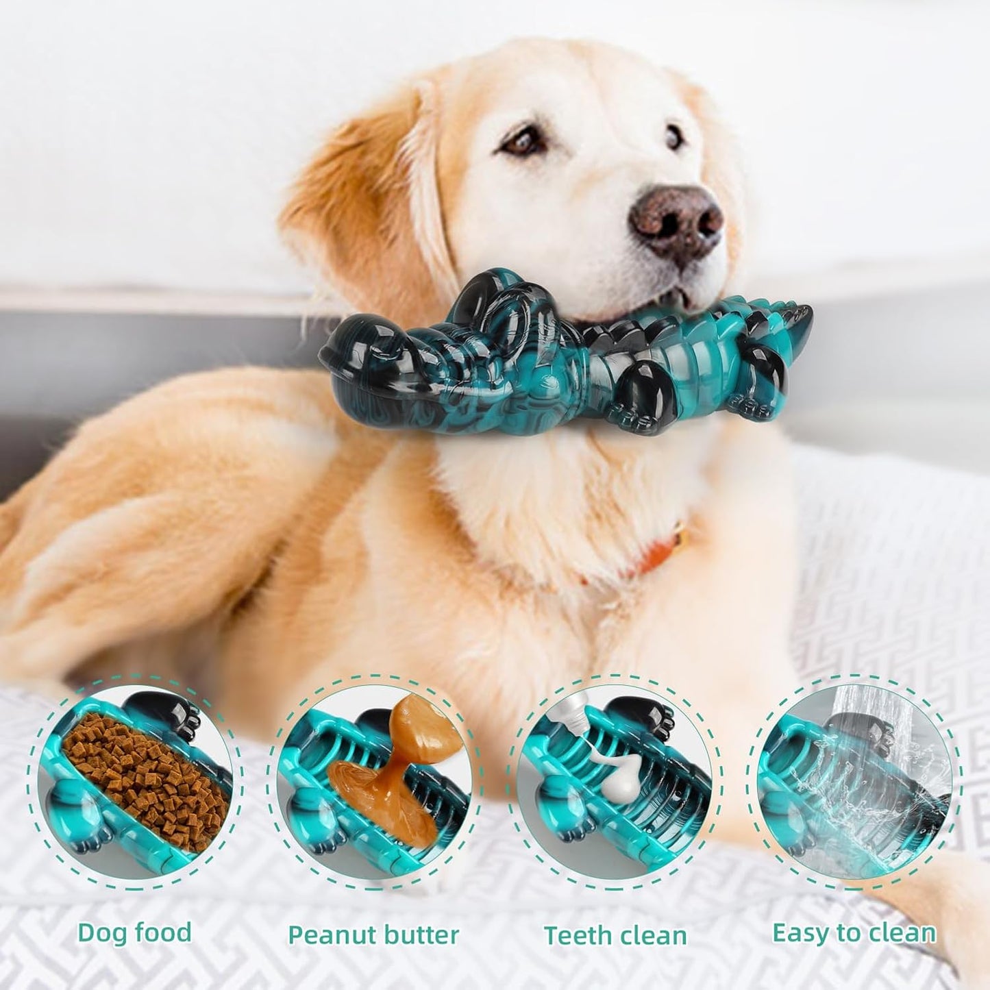 Durable Dog Chew Toy for Aggressive Chewers,Indestructible Dog Toy for Small/Medium/Large Dogs-Tough Nylon Chicken Leg Toy for Teeth Cleaning and Training