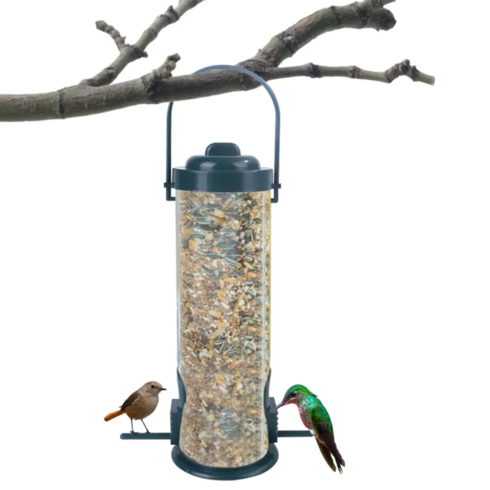 1Pc Garden Outdoor Hanging Multiple Holes Pet Bird Feeder Flying Animals Pet Food Dispenser