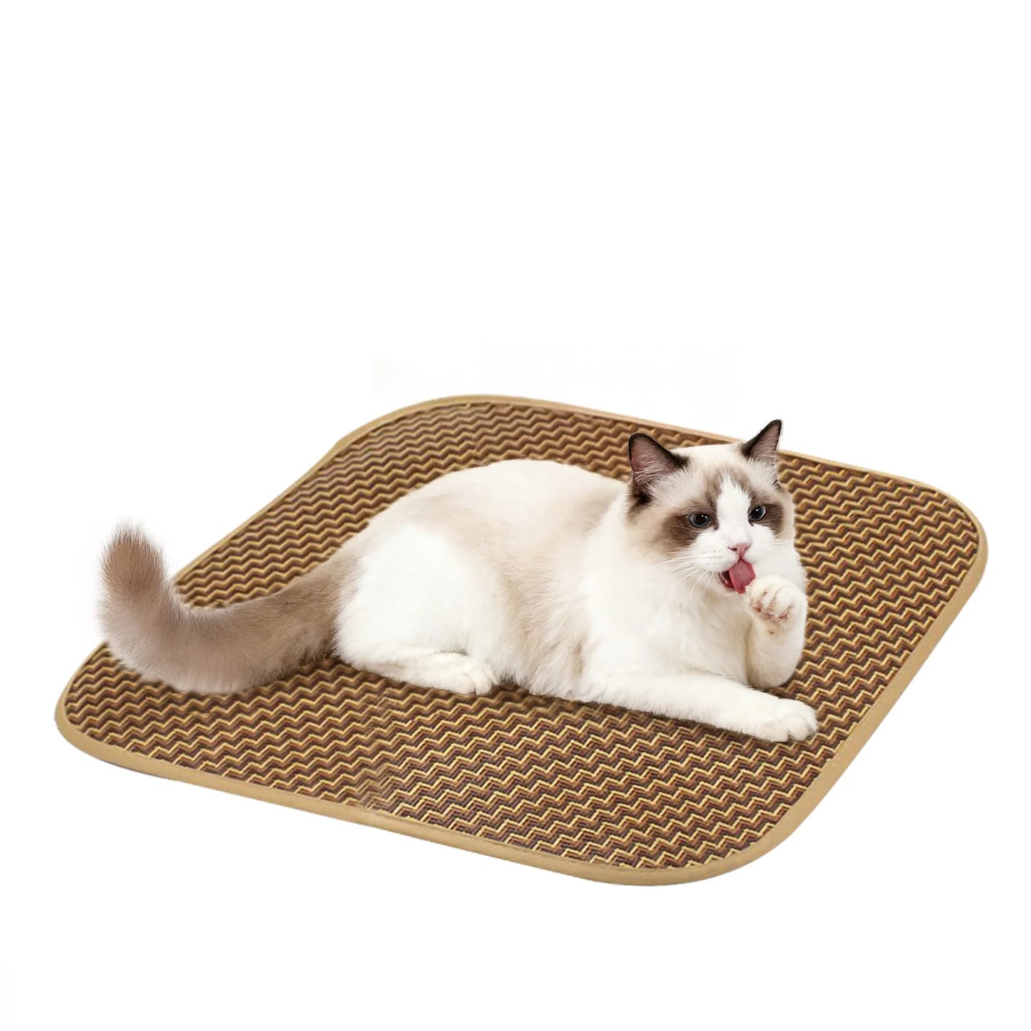 Cat Bed  Cat House for Indoor Cats with 2 Cushion, Large Cat Cave with Scratch Pad and Fluffy Ball Hanging, Light Gray