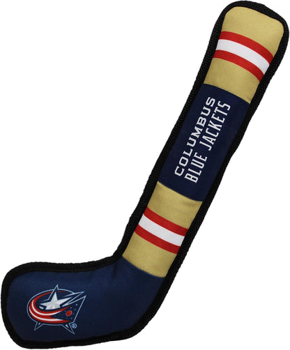 NHL Columbus Blue Jackets Stick Toy for Dogs & Cats. Play Hockey with Your Pet with This Licensed Dog Tough Toy Reward! , 16 Inches Long