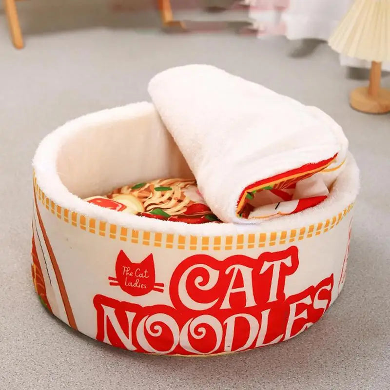 Noodle Shape Cat House Soft Sofa Noodle Nest House Creative Pet Kennel with Cover for Indoor Small Medium Large Cats