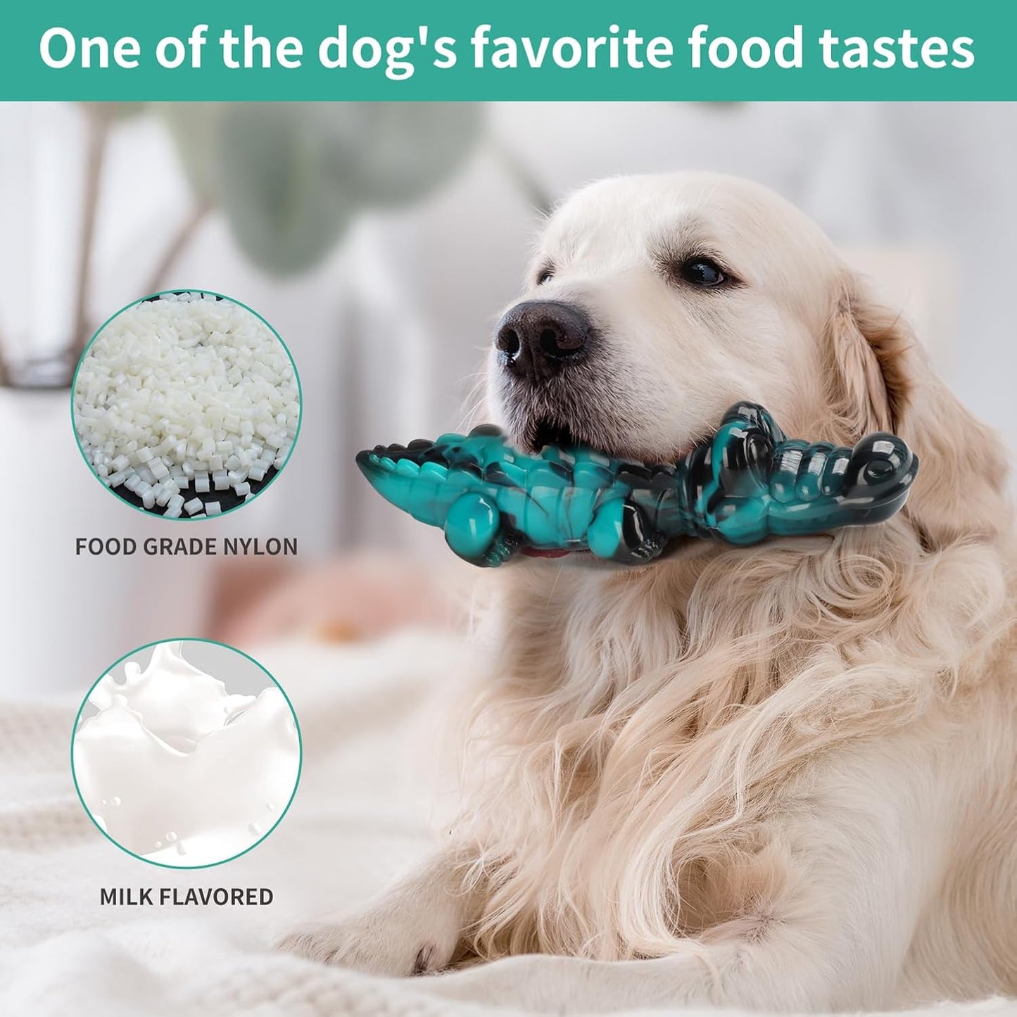 Durable Dog Chew Toy for Aggressive Chewers,Indestructible Dog Toy for Small/Medium/Large Dogs-Tough Nylon Chicken Leg Toy for Teeth Cleaning and Training