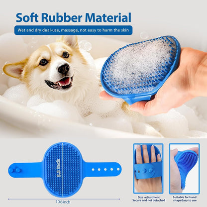 5-In-1 Pet Grooming Kit with Deshedding Rake | Includes Nail Clipper, Grooming Gloves, Massage Brush, and Tools for Brushing, Bathing, and Removing Loose Pet Hair