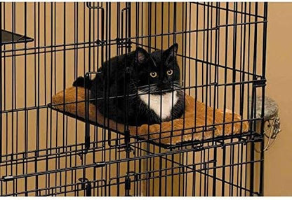 Plush Cat Bed, Fits Midwest Cat Playpen Model 130, Machine Washable, Small, Camel