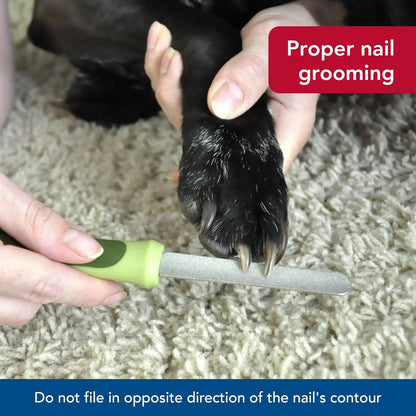 Pet Safari Dog Diamond Nail File - Diamond Finish for Smooth Nails - Removes Burs from Outdoor & Indoor Dogs - One Size