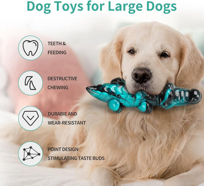 Durable Dog Chew Toy for Aggressive Chewers,Indestructible Dog Toy for Small/Medium/Large Dogs-Tough Nylon Chicken Leg Toy for Teeth Cleaning and Training