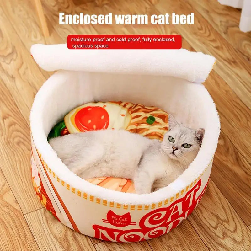 Noodle Shape Cat House Soft Sofa Noodle Nest House Creative Pet Kennel with Cover for Indoor Small Medium Large Cats