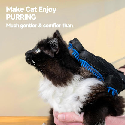 5-In-1 Pet Grooming Kit with Deshedding Rake | Includes Nail Clipper, Grooming Gloves, Massage Brush, and Tools for Brushing, Bathing, and Removing Loose Pet Hair