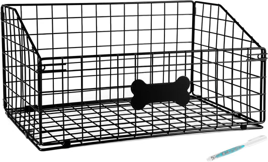 Dog Toy Basket Metal,Dog Toy Box,Dog Toy Bin for Living Room Area,Dog Toy Storage Basket,Dog Baskets for Toys,Puppy Toy Holder,Dogs Toy Container Organizer,Medium Pet Toy Food Storage