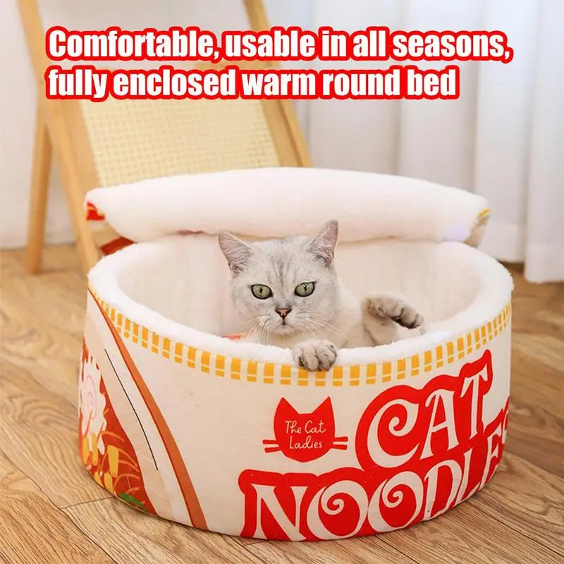 Noodle Shape Cat House Soft Sofa Noodle Nest House Creative Pet Kennel with Cover for Indoor Small Medium Large Cats