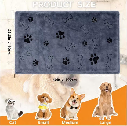 3PCS Dog Bath Supplies,Dog Bath Brush | Dog Washing Gloves | Dog Towel 40'' X 23.6'',Super Absorbent and Soft Pet Grooming Towel, Perfect Shower & Grooming Supplies for Dogs